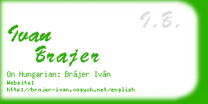 ivan brajer business card